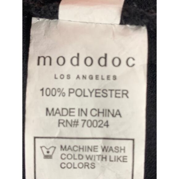 Small mododoc los angeles Black Button Up Shirt Womens Silky - Picture 9 of 10